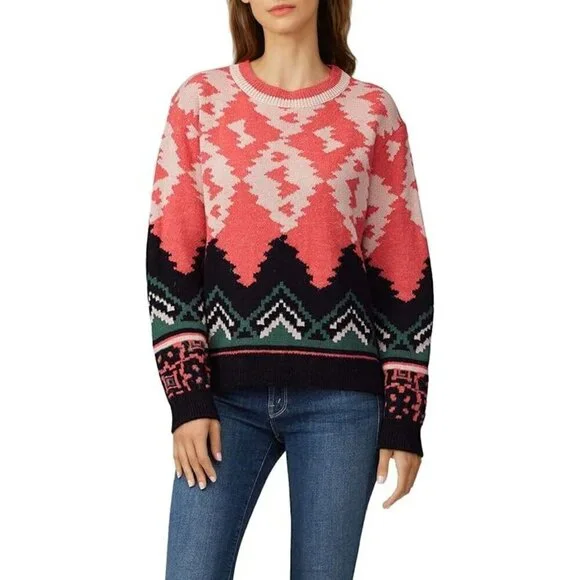 Anthropologie Aldomartins Pink Abstract Designer Sweater Pink Size: 18 - Picture 5 of 7